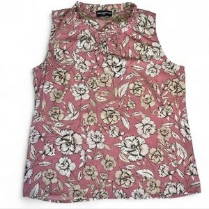 Karl Lagerfeld Pink Ruffled Sleeveless Blouse